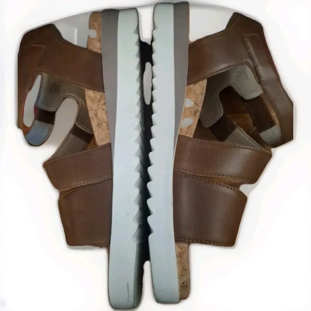 Romika Women's Ibiza 70 Brandy Leather Sandals Fully Adjustable Size 40 US 9-9.5